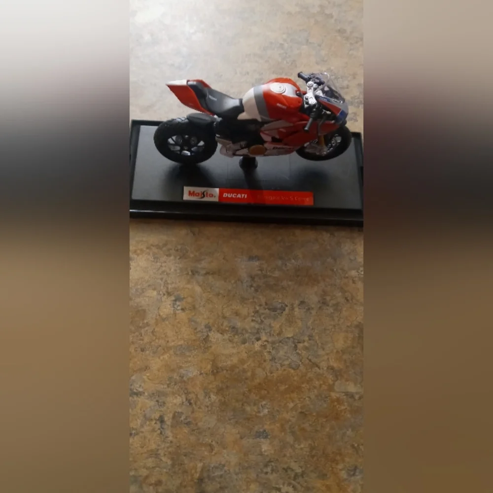 Ducati Red Motorcycle Model Display - Home Accent